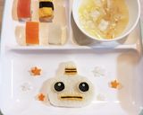 1歳のお誕生日に〜食パンでガラピコ〜作り方8写真