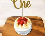 1歳の誕生日ケーキ〜冷凍イチゴ使用〜作り方5写真