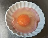 レンジで簡単！ハムエッグ作り方1写真