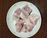 豚もも、カレー、シチュー用と水煮たけのこ作り方2写真