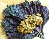 茄子と青唐辛子の赤シソ巻き(味噌味)作り方4写真