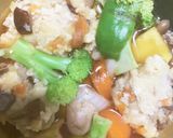 全てレンジ豆腐ハンバーグ根菜梅甘酢あん煮作り方24写真