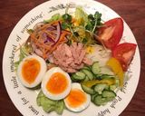 9種の野菜と卵とツナコーンのサラダ作り方4写真