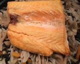 お鍋で炊く　鮭&舞茸ごはん作り方3写真