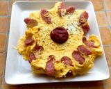 お花みたい♪簡単ソーセージエッグパン作り方11写真