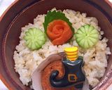 鶏天に抹茶塩 ハロウィン弁当 1030作り方3写真
