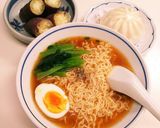 ☆チャルメララーメンと肉まん、蒸かし芋♪作り方6写真