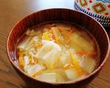 生姜香る、あったかもち麦スープ作り方4写真