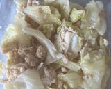 ひき肉とキャベツのレンジそぼろ作り方4写真