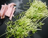 簡単！豆苗とハムの卵焼き作り方1写真