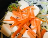 ササッと水煮味噌汁●ニンジン＆ミニ豆腐の味噌汁作り方1写真