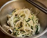 水晶鶏と胡瓜もやしのエスニック冷菜作り方4写真