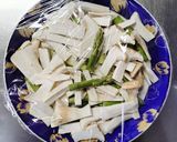 レンジで副菜 アスパラとエリンギのマスタード和え作り方4写真
