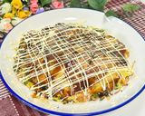節約＆絶品✨ツナと竹輪の豆苗お好み焼き🫓作り方5写真