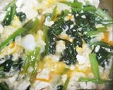 簡単♪美味しい☆小松菜と豆腐の卵とじ作り方5写真