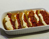 超簡単のかぼちゃとミートソースチーズ焼き作り方2写真