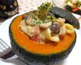ハロウィン★きのこクリームペンネ南瓜の器作り方13写真