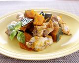 簡単！鶏むね肉とカボチャのホットサラダ作り方5写真