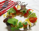 クリスマス・＊かぼちゃのリースサラダ＊・作り方6写真