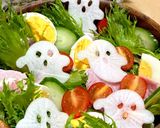 ハロウィンに♪簡単！おばけだぞ〜サラダ作り方4写真