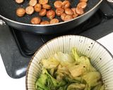 隠れレタスのソーセージ丼作り方4写真