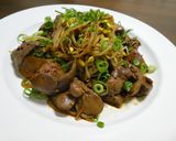 鶏肝ともやしのピリ辛炒め作り方4写真