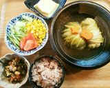 五目煮豆 切り昆布 大豆 豚こま肉 人参作り方6写真