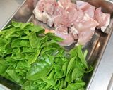 鶏肉とツルムラサキの生姜鍋作り方1写真