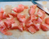 クタクタ〜トマトと残り物の白菜のスープ作り方2写真