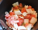 クタクタ〜トマトと残り物の白菜のスープ作り方5写真