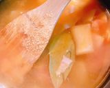 クタクタ〜トマトと残り物の白菜のスープ作り方7写真