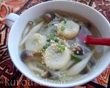 青パパイヤときのこの麩入り中華風スープ作り方5写真