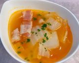 クタクタ〜トマトと残り物の白菜のスープ作り方8写真