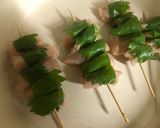 梅肉和え大葉とり串作り方5写真
