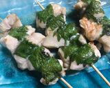 梅肉和え大葉とり串作り方6写真