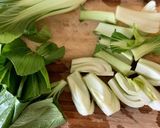 簡単な一品【青梗菜と卵の塩炒め】作り方1写真