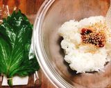 夜食にも♡梅みりん焼きおにぎり茶漬け作り方1写真