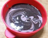 ココアと紫芋の厚焼きパンケーキ作り方5写真