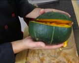 丸ごとカボチャのトマトソースペンネ作り方2写真
