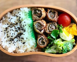 毎日お弁当♪くるくるとんかつ弁当作り方6写真