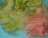 【簡単】レタスとベーコン★ゆず胡椒パスタ作り方1写真