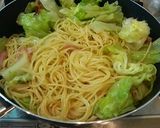 【簡単】レタスとベーコン★ゆず胡椒パスタ作り方2写真