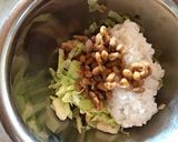 納豆とコロッケの混ぜご飯（キャベツ入り）作り方2写真