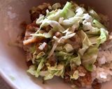 納豆とコロッケの混ぜご飯（キャベツ入り）作り方3写真