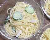 ３つを最後にあわせて、ツナ入りスパサラ作り方6写真