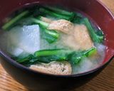 カブと油揚げの味噌汁作り方2写真