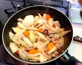 豚汁定食用の主菜系豚汁作り方8写真