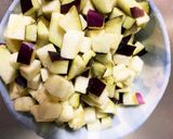 全てレンジなす豆腐肉チヂミ風ドーム蒸し作り方3写真