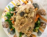 全てレンジなす豆腐肉チヂミ風ドーム蒸し作り方20写真