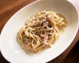 燻製オリーブオイルのクリームパスタ作り方7写真